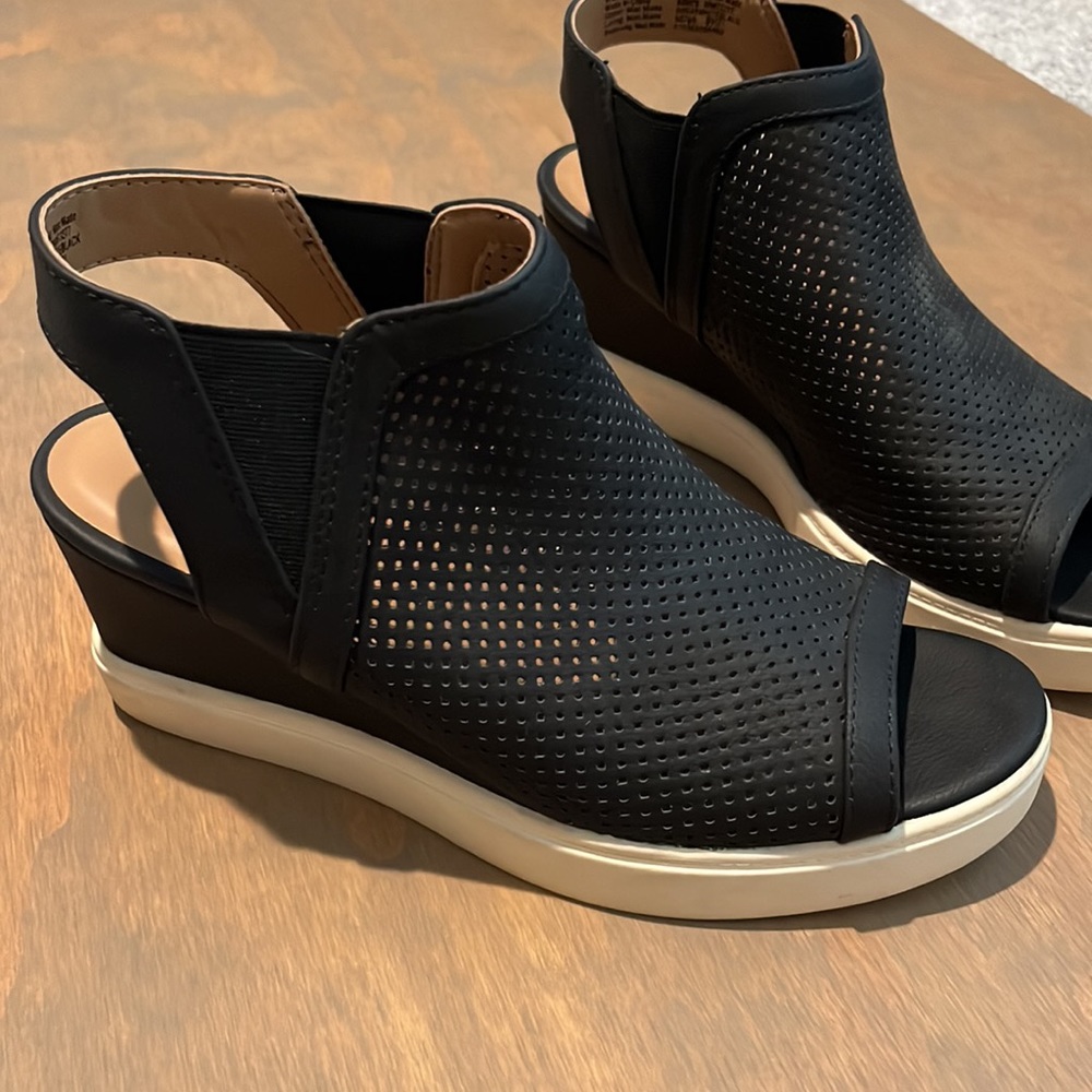 Sonoma black wedge sandals